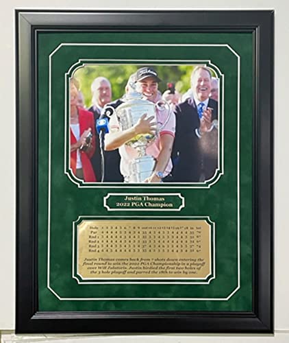 Justin Thomas 2022 PGA Championship 8x10 professionally framed and double