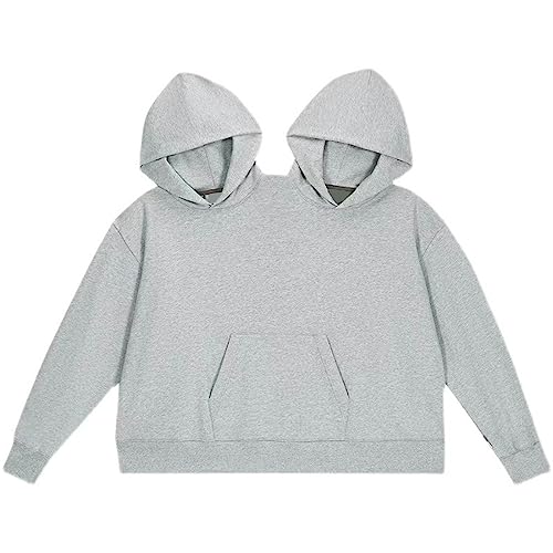 Pull à capuche drôle et ample avec manches longues pour un confort thermique optimal