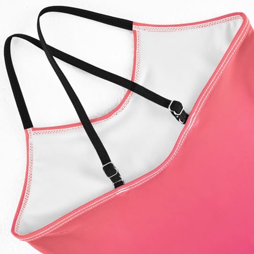 Red Gradient Bathing Suits for Girls Swimsuit Summer Beach Swimwear One Piece Swimsuits4