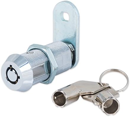 FJM Security 2400AXL-KA Tubular Cam Lock with 1-1/2" Cylinder and Chrome Finish, Keyed Alike