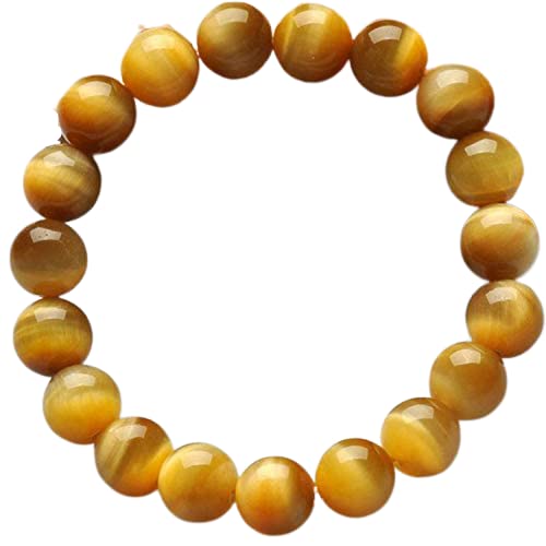 Golden Success Bracelet - Natural Golden Tiger Eye Bracelet - Bring Success - Energy - Happiness Bracelet for Luck - Gemstone Stretch Bracelet