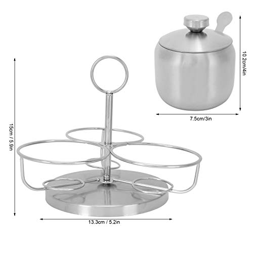 Casserole d'assaisonnement avec couvercle cuillère rotative pour le sel