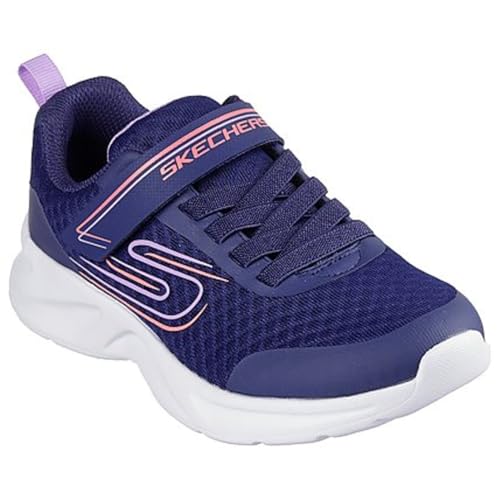 Skechers Mädchen Dynamatic Nonstop Speed Sneaker, Navy Mesh Lavender Trim, 34 EU