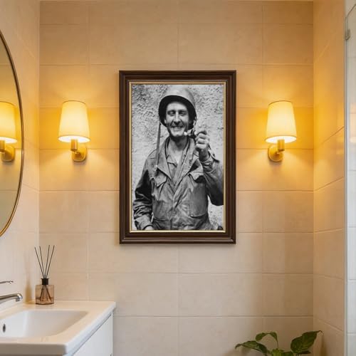 Toile Père Kapaun prêtre catholique grand format bureau
