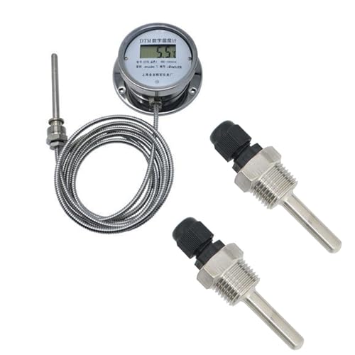 2 Stück 50mm Tauchhülse G1/2 Zoll Gewinde für Temperatursensor, Tauchhülsen Temperaturfühler, Edelstahl Tauchhülsen, Tauchschutzrohre für Thermoelemente, Schutzrohr für Temperaturfühler