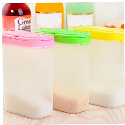 Spice Jar, Kruidencontainer Box Creature Opslag Transparante keukenbenodigdheden met dubbele deksels 250 ml geel - Image 4