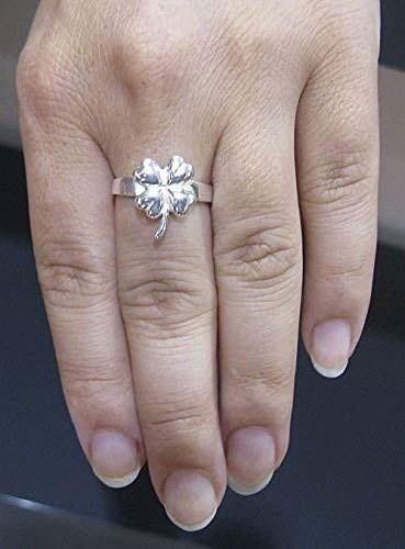 Bague en argent massif 925 d'exception Trèfle Empress R000886