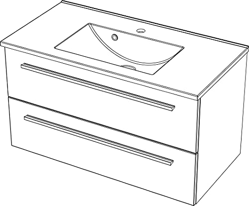 Badmöbel-Set Sieper Libato mit Waschtisch und Hochschrank