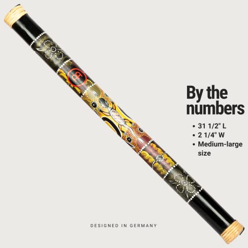 Meinl Percussion Rs1Bk-M/L 31.5" Med/Large Bamboo Rain Stick With Sustaining Trickle Effect And Hand Painted Design,Black #TOP4