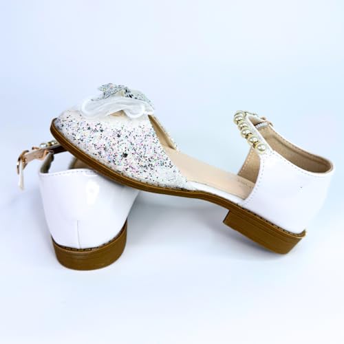 Girl's Flat Mary Janes Shoes with Bowknot - Flower Girl Shoes - Toddler Graduation Shoes3