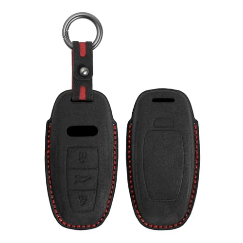 Coque de clé Audi en cuir anti-rayures pour réparer et protéger un boîtier usé 3 boutons