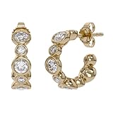 Half Hoop Earrings for Women 1.95 Carat...