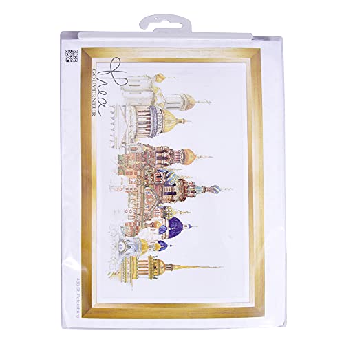 Image of Thea Gouverneur - Counted Cross Stitch Kit - St. Petersburg - Aida - 18 Count - Embroidery Kit for Adults - DMC Embroidery Threads and Other Cross Stitch Supplies Included - 430A