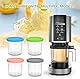 RSWDE Creami Behälter für Ninja Creami NC300EU,4 Stück Eismaschine Zubehör mit Silikon Deckel für Ninja Eismaschine, Creami Becher mit Eisportionierer mit Ninja Ice Cream MakerNC299EU NC301EU