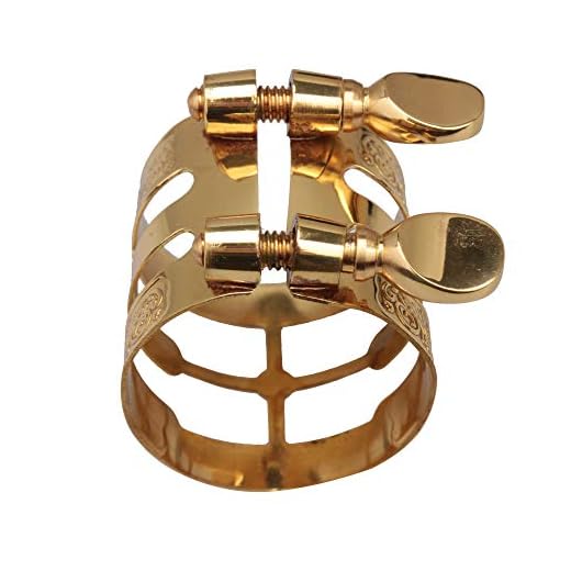 Yibuy - Ligadura para boquilla de saxofón alto, con tornillos dobles, dorado