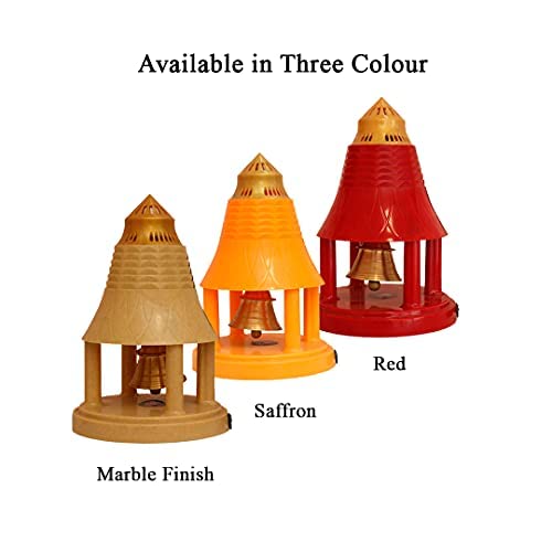 R&R Spirituals | Automatic Pooja Ghanti for Home/Office/Shop - MF - with Stand | While Using Puja ghanti for Home Room Gives Continuous Rhythmic Sound. 2