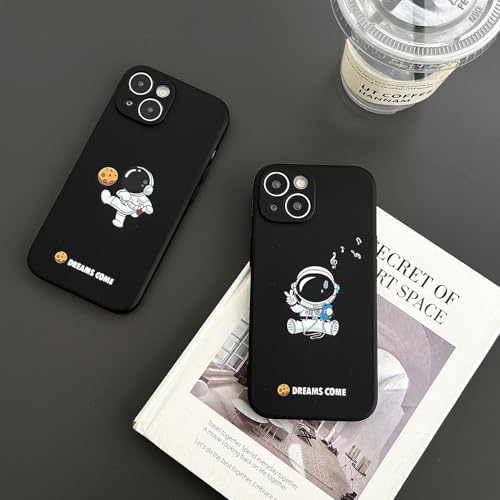 Yonds Queen for iPhone 15 Plus Cute Case, Cool Cartoon Astronaut Space Planet Moon Design Stylish Soft TPU Bumper Shockproof Anti-Slip Protector Case (iPhone 15 Plus, Music) by Yonds Queen - Used condition - Image 4