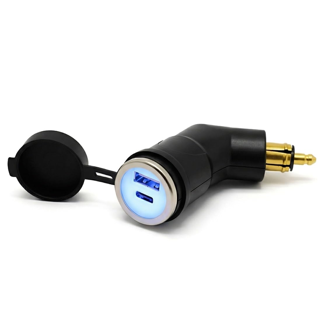Cliff Top Angled Hella DIN Motorcycle USB-C Charger, BMW Triumph PD
