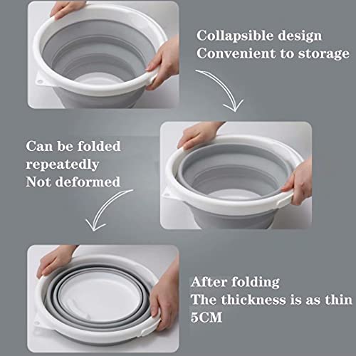 Secchio pieghevole da esterno grigio da 10 litri