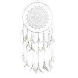 Caught Dreams Dream Catcher ~ White Crochet, Boho, Gypsy, Hippie Style 10