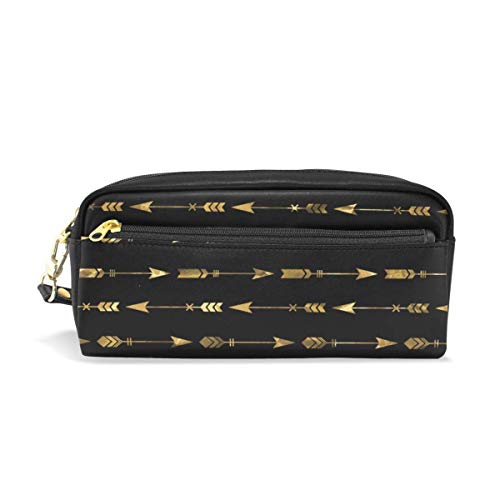 Preisvergleich Produktbild Ahdyr Bleistiftetui Tribal Arrow Pattern Leder Bleistiftbeutel Reißverschluss Stiftbeutelhalter Student Stationary Cosmetic Makeup Bag