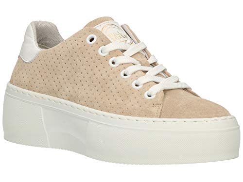 Bullboxer Mujer Zapatos de Cordones, señora Calzado Deportivo, Calzado bajo,Calzado de Calle,Calzado de Ocio,Beige/Taupe,40 EU / 7 UK