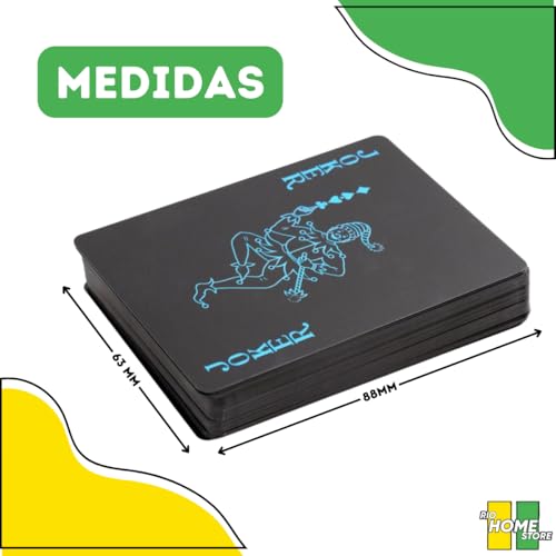 Kit 2 Baralhos Black Vermelho Ou Azul Resistente A Água Anti Rasgo Poker Mágica