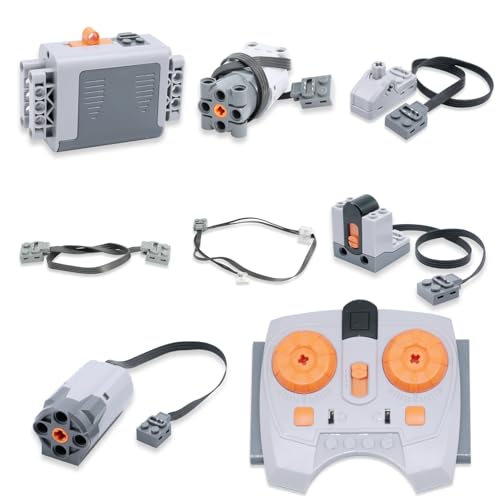 Motoren Power Functions Kit, QIQIAZI 9-in-1 Motoren Set mit Servomotor,M/L-Motor,Fernbedienung, Batteriebox,LED-Lichtkabel,Verlängerungskabel,Richtungsschalter Kompatibel mit Technic Modellen Motoren Power Functions Kit, QIQIAZI 9-in-1 Motoren Set mit Servomotor,M/L-Motor,Fernbedienung, Batteriebox,LED-Lichtkabel,Verlängerungskabel,Richtungsschalter Kompatibel mit Technic Modellen