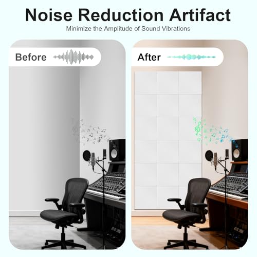 Plaques acoustiques 30x30cm - Absorbeur de bruit et isolation de bureau - 5