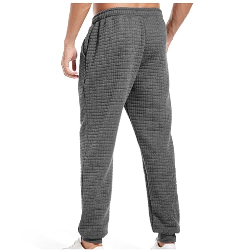 Mens Casual Sweatpants Relaxed Fit Elastic Waist Drawstring Solid Baggy Joggers Lightweight Yoga Trousers with Pocket4