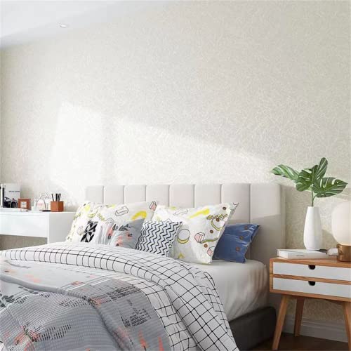 24 In X 197In White Wallpaper, 3D Texture Touch + Vision, Super Thick Pvc White Vinyl Wallpaper, Easy To Install And Detach, Suitable For Kitchen, Bedroom, Home, Etc. #TOP5