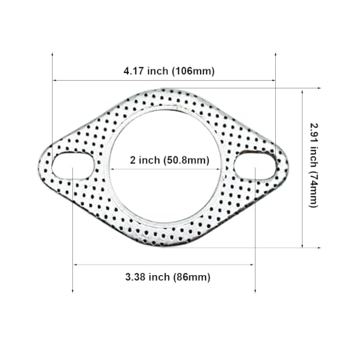 Image of 2-Bolt 2inch 50.8mm Exhaust Flange Gasket for Turbo Manifold Header Down /Dump Pipe Flange, High Temperature Exhaust Gasket 5 PCS