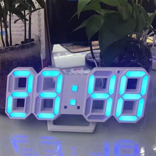 Image of 3D LED Digital Alarm Clock, Blue, Pack of 1