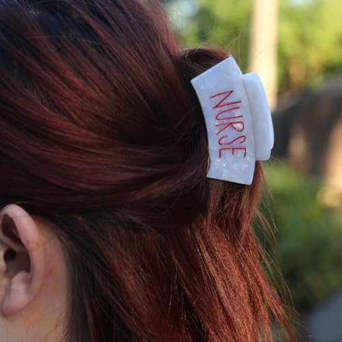 Funny Hair Clip,Personalized Claw Hair Clip Acetate Claw Clips,Nightingale International Nurses Day May 12 Gift Hair Clips for Women