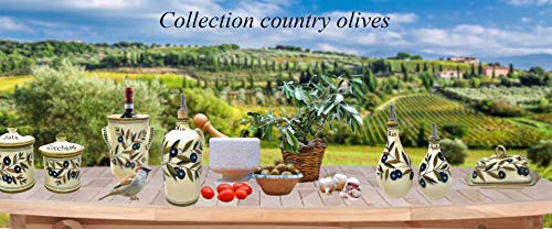 Hand-Painted Italian Ceramic Canister Set for Kitchen Storage - Tuscan Art Jars for Salt, Sugar, and Condiments - Image 4