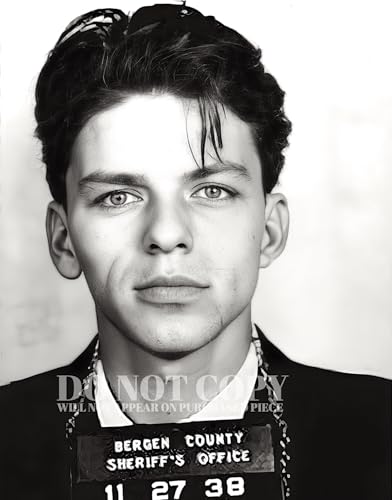 Fotografía de Frank Sinatra Mugshot vintage, retrato de 8x10 de la música estadounidense
