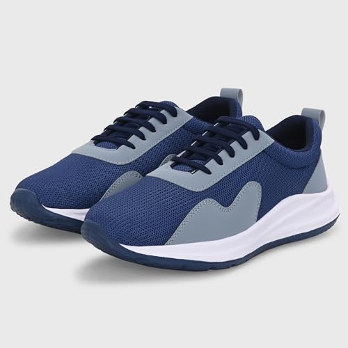 Image of Centrino Platform Sneakers for Men | Casual Shoes for Man Stylish | Chunky Sole Lace-Up Canvas Walking Shoes | Cushioned Insole | Lightweight Breathable Comfortable | Anti-Skid Sole | Mens Shoes New (6820)