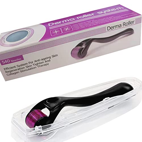 Derma Microneedle Roller, 540 Titanium Derma Roller 0.5mm zur Behandlung von Haarausfall, Gesichtshautpflege,Porenverkleinerung Cover