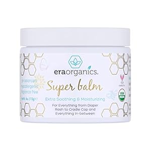 Era Organics Healing Ointment for Babies – USDA Certified Organic Natural Gentle Moisturizer for Sensitive Skin Prone To Baby Eczema, Cradle Cap (Infant Seborrheic Dermatitis), Rashes & Hives (4 oz.)