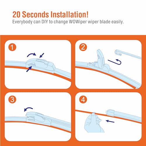 Wowiper WOW-SILICONE-0011-222111A Silicone Windshield Wiper Blades With Rear Wiper Blade For Jeep Grand Cherokee 2014-2021, All-Season Automotive Replacement Windshield Wipers thumb #5