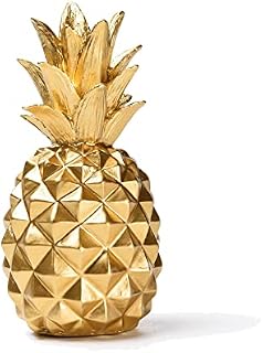 STCREE Resin Pineapple Statue Mondern Ornament for Living Room Bedroom Study Room Shop Decoration Gift 20cm(H) Gold TQGJST99