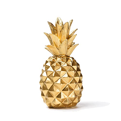 STCREE TQGJST99 Statue d'ananas en résine pour salon, chambre à coucher, salle d'étude, magasin, décoration, cadeau, 20 cm de hauteur, doré