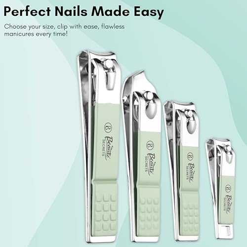 Beauté Secrets Luxury Nail Cutter Set, 18 Pieces Grooming Kit (Eyebrow Razor, Tweezer, Hair Plucker, Baby Nail Cutter, Ear Cleaner,Nail Cleaner,) Pedicure Gift for Men and Women... - Image 5