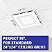 4-Way Ceiling Vent Deflector for 2x2 Drop Ceiling - Air Diverter Redirector, No Tools Required, Even Air Distribution for Office, Classroom & Commercial Spaces
