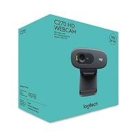 Logitech C270 Webcam, HD 720p, 60° Sichtfeld, Fester Fokus, Belichtungskorrektur, USB-Anschluss, Rauschunterdrückung, Universalhalterung, Für Skype, FaceTime, Hangouts, etc. - Schwarz – Ansicht 8