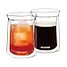Double Wall Insulated Glass Cup - Borosilicate Glass For Coffee, Tea, Whiskey, Cocktails & All Beverages - Minimalistic & Durable Double-Wall Drinking Mug - 350ml / 12oz (Set of 2)