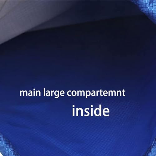 Yingkor Drawstring Backpack Bag Water Resistant Gym Draw String Sack With Zipper Side Pocket Swimming Cinch Bags For Women And Men, Purplish Blue #TOP4
