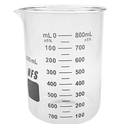 HFS(R) 800mL Beaker, Griffin Beakers Low Form Double Scale Graduated