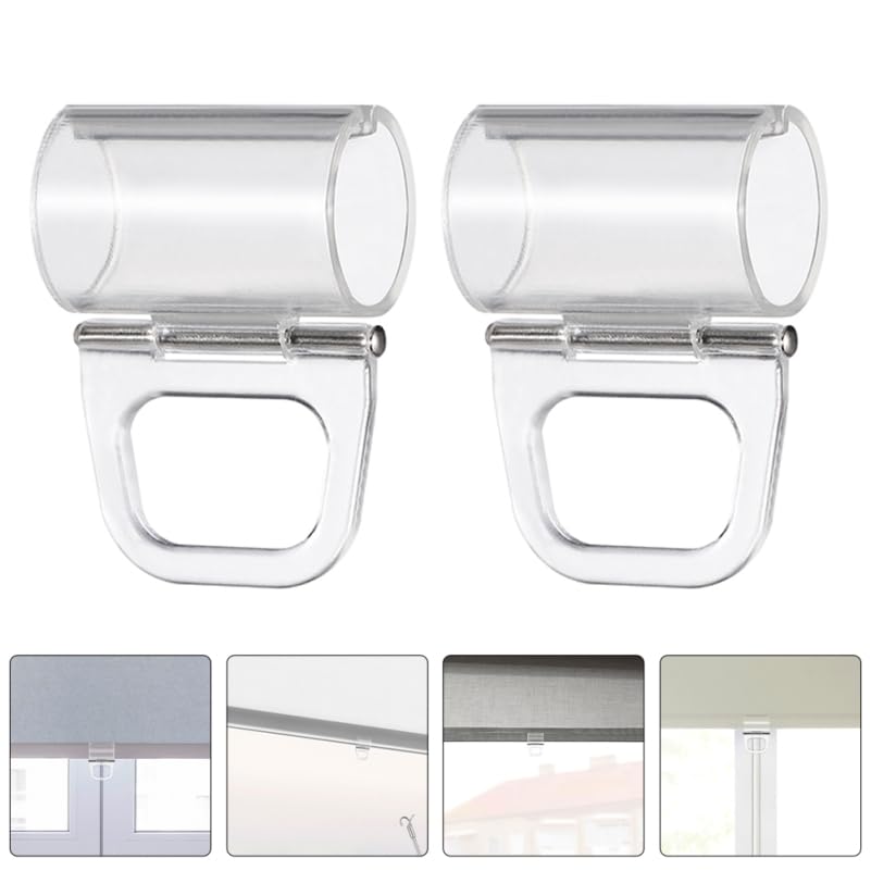 PRETYZOOM Cordless Roller Shade Pull Clips 4-Pack Transparent Plastic Lifting Clamps for Window Blinds Easy Installation Invisible Design for Home Office - Image 4