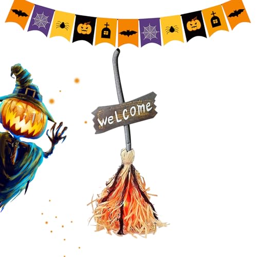 Balai volant lumineux Halloween avec effet sonore